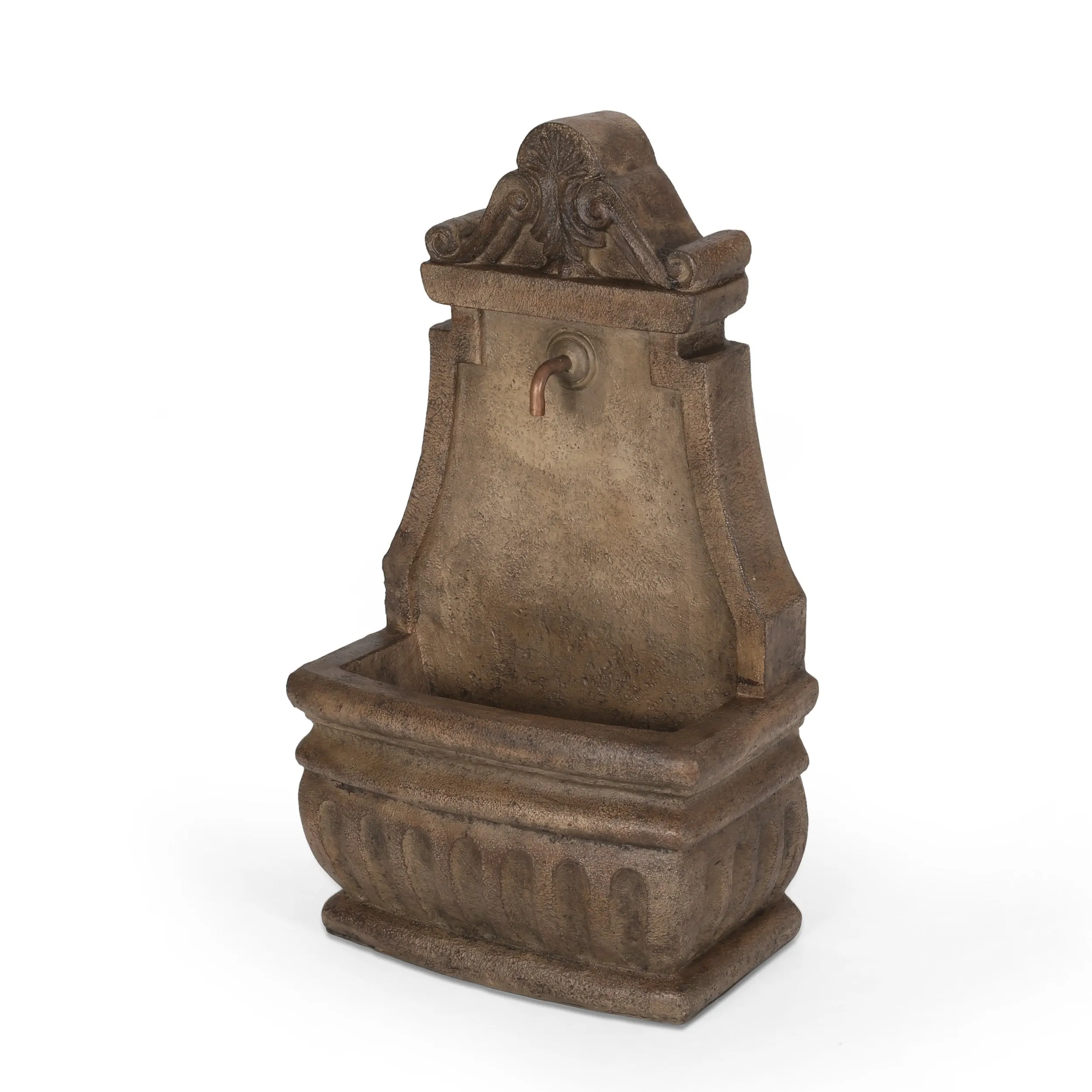 Outdoor Single Spout Fountain, Light Brown - NH057413 patio chairs, outdoor seating