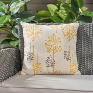 Outdoor Water Resistant 18-inch Square Pillow, Orange / Gray Print - NH997503 patio chairs, outdoor seating