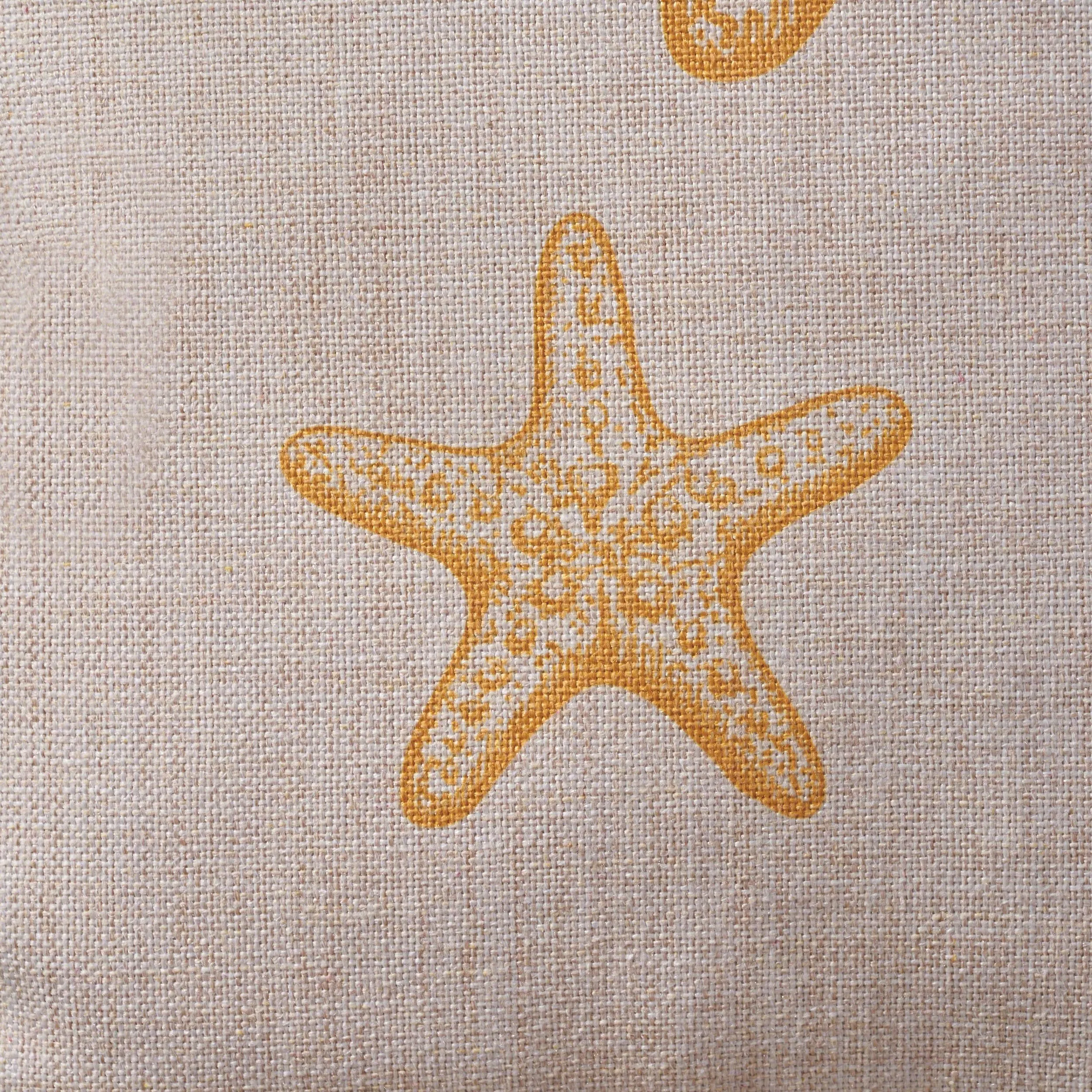 Outdoor Water Resistant 18-inch Square Pillow, Orange on Beige - NH747503