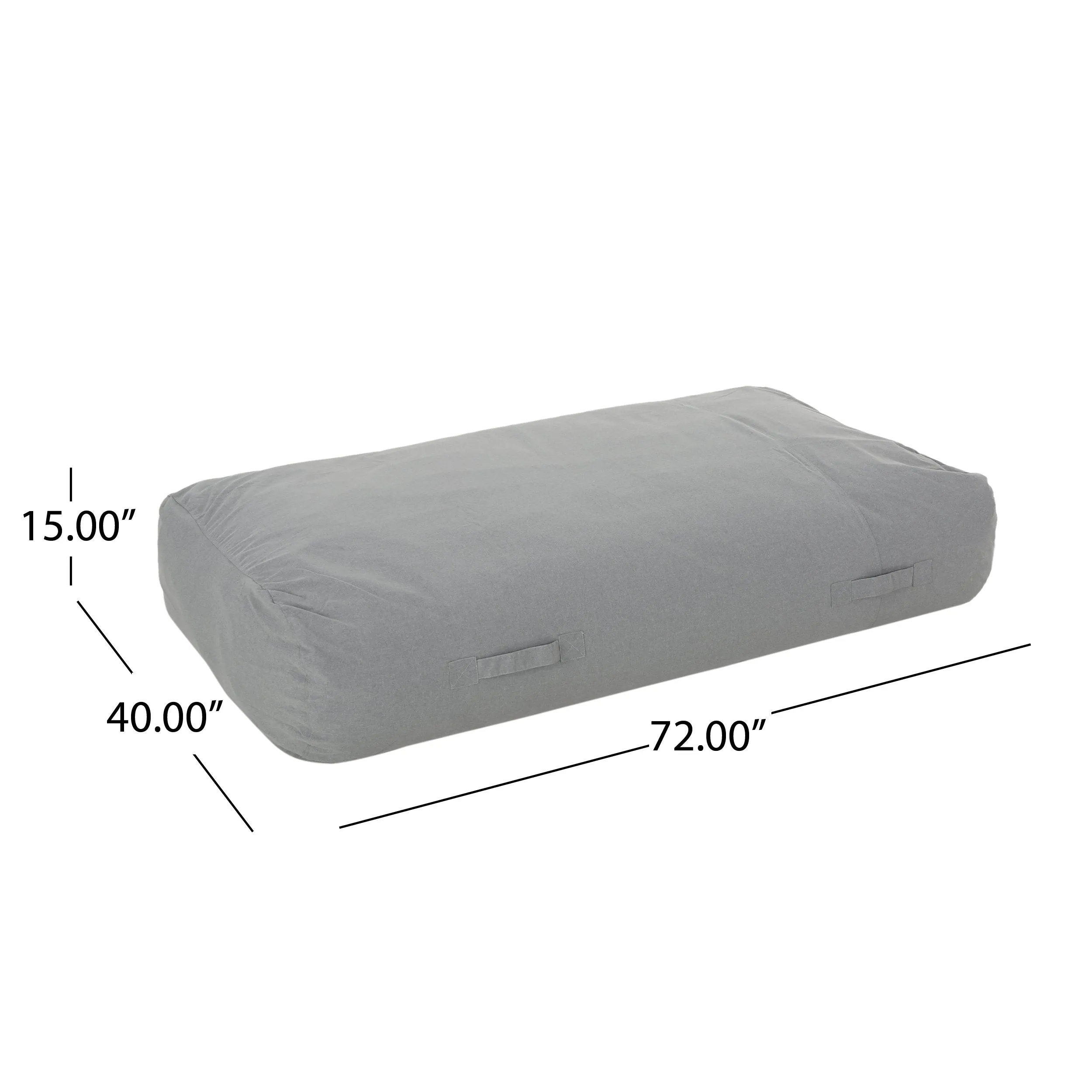 Outdoor Water Resistant 6X3 Lounger Bean Bag and 18" Throw Pillows Set - NH250803