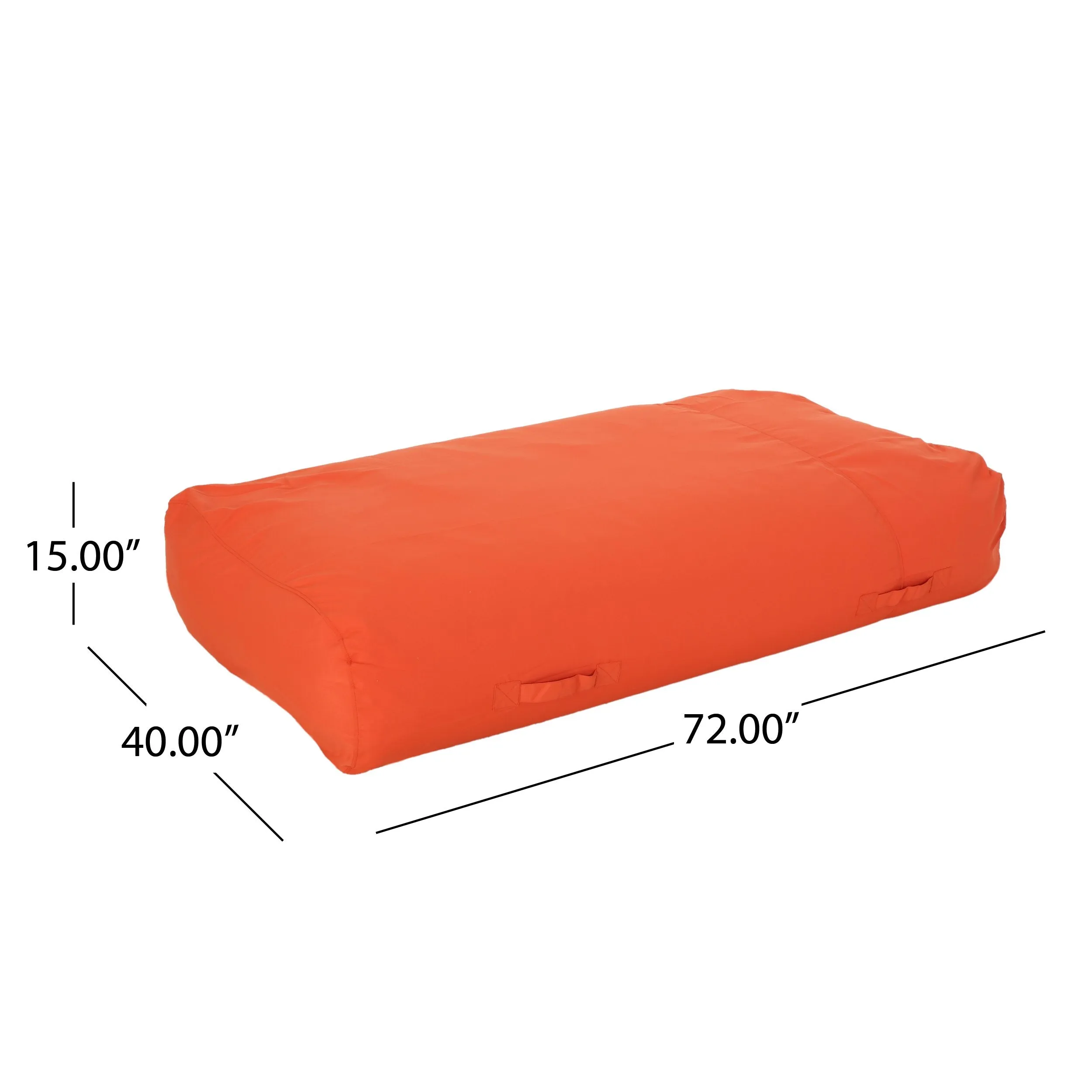 Outdoor Water Resistant 6X3 Lounger Bean Bag and 18" Throw Pillows Set - NH250803