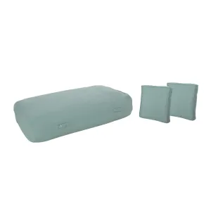 Outdoor Water Resistant 6X3 Lounger Bean Bag and 18" Throw Pillows Set - NH250803 patio chairs, outdoor seating