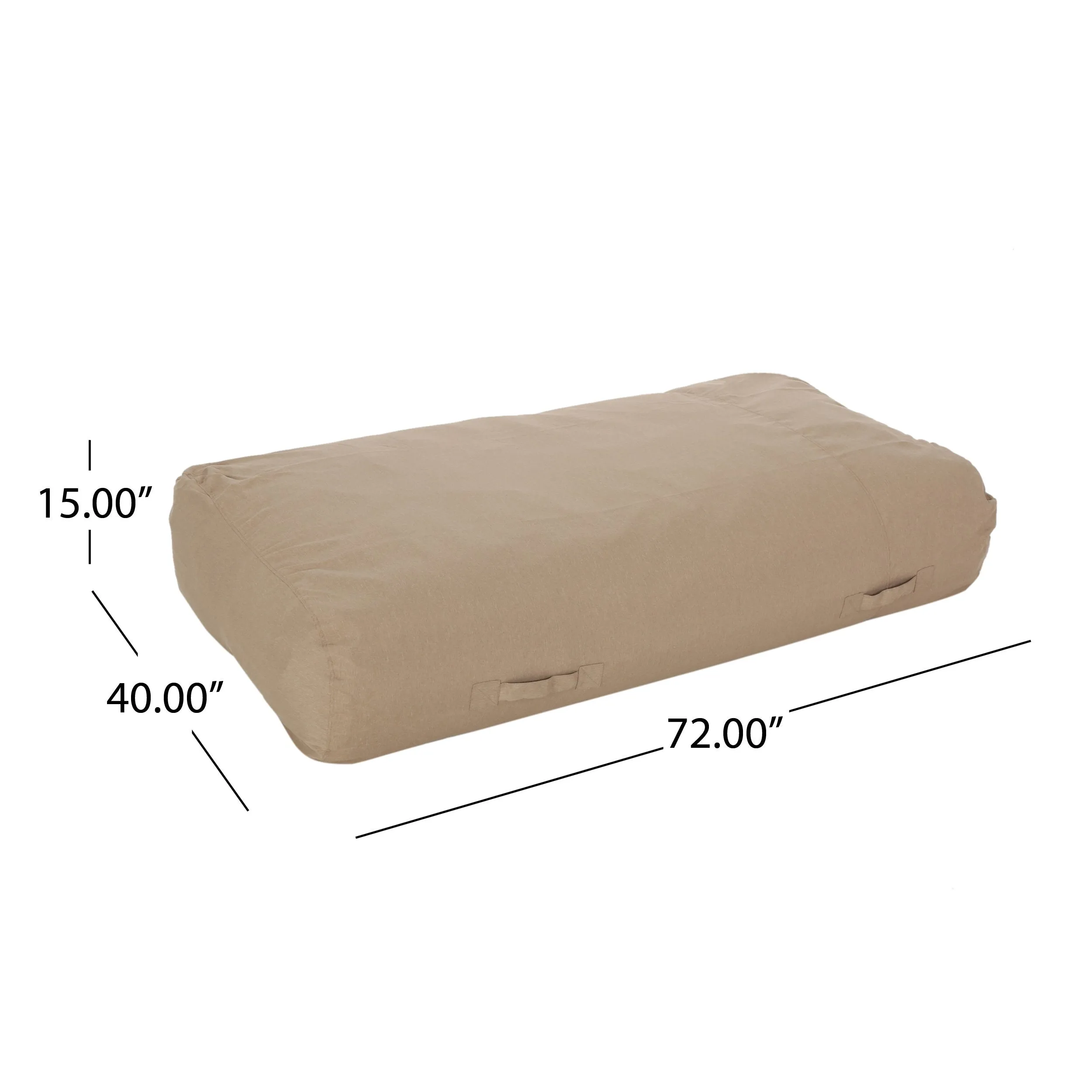 Outdoor Water Resistant 6X3 Lounger Bean Bag and 18" Throw Pillows Set - NH250803