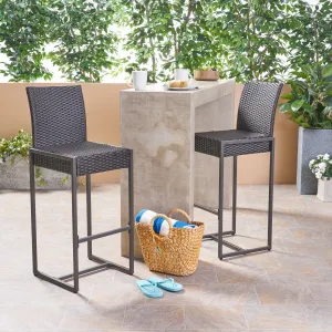 Outdoor Wicker 30-Inch Barstools - NH731503 patio chairs, outdoor seating