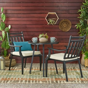 Outdoor 3 Piece Bistro Set with Cushions - NH505113 patio chairs, outdoor seating