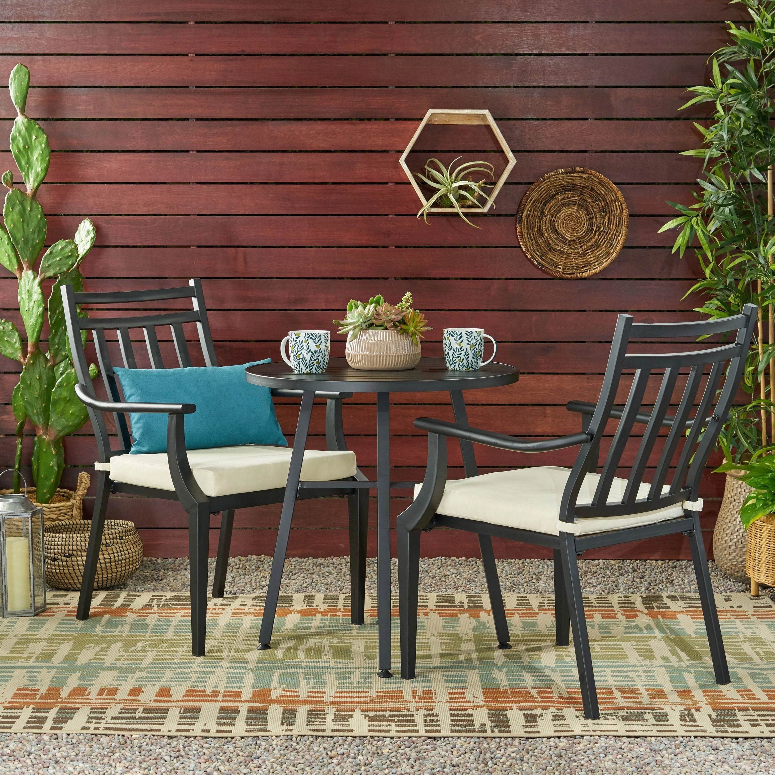 Outdoor 3 Piece Bistro Set with Cushions - NH505113 patio chairs, outdoor seating