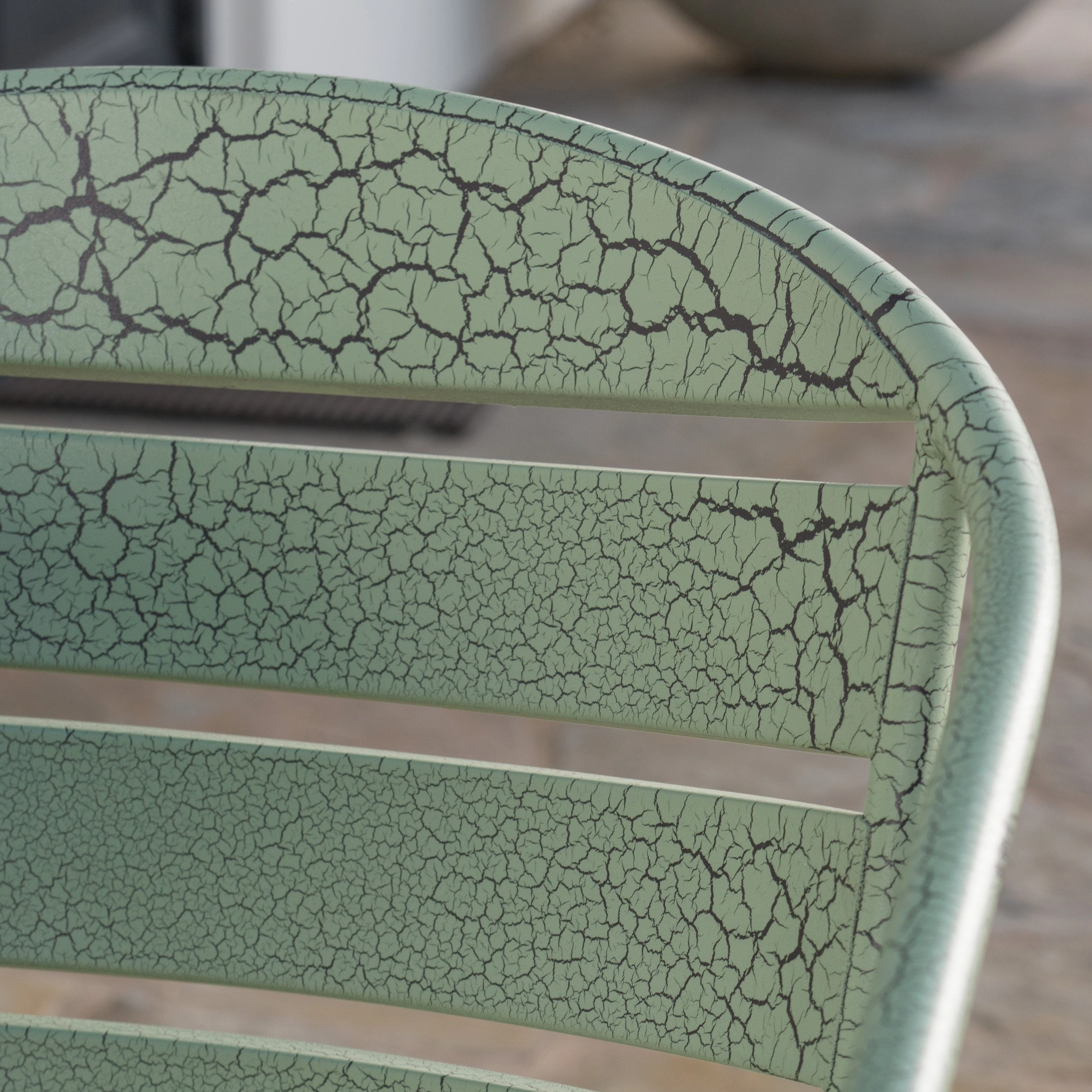 Outdoor 3 Piece Crackle Finished Iron Bistro Set - NH953303