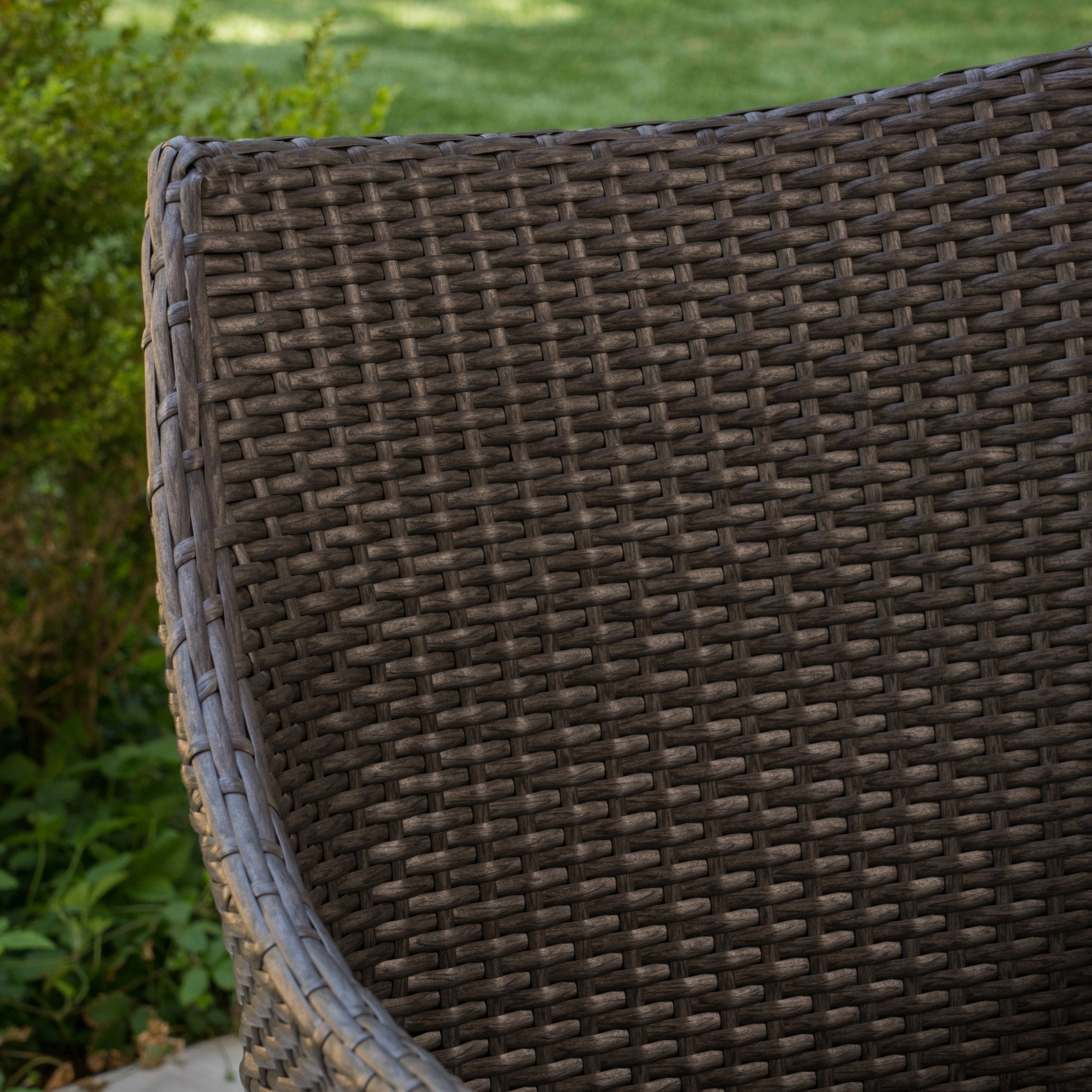 Outdoor 3 Piece Wicker Bistro Set, Grey - NH917403