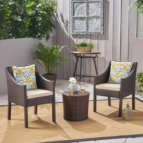 Outdoor 3 Piece Wicker Chat Set - NH647403 patio chairs, outdoor seating