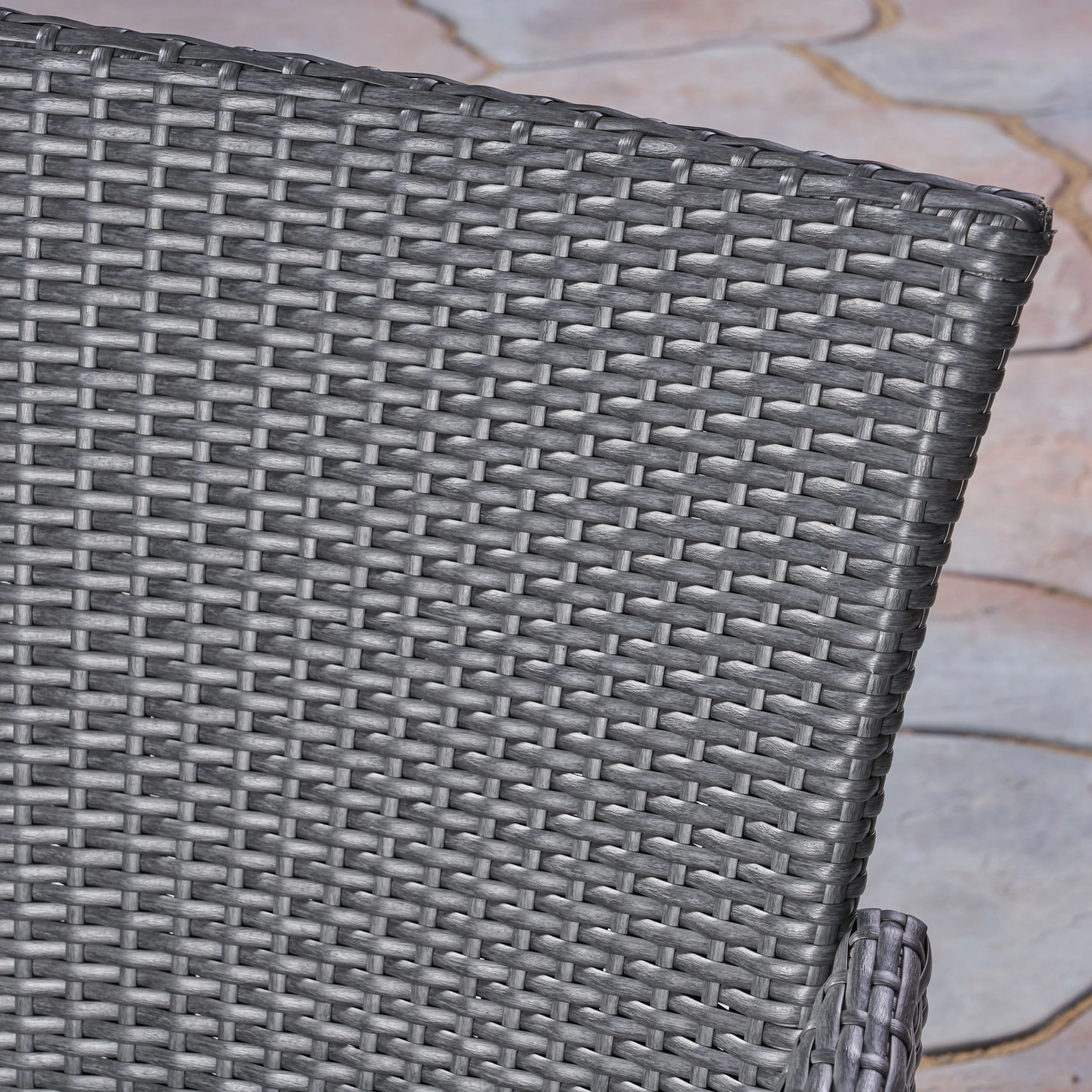 Outdoor 3 Piece Wood  and Wicker Bistro Set - NH972503