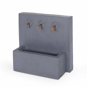 Outdoor 3 Spout Fountain, Light Gray - NH747413 patio chairs, outdoor seating