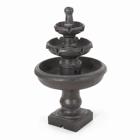 Outdoor 3-Tier Fountain, Dark Gray - NH973413 patio chairs, outdoor seating
