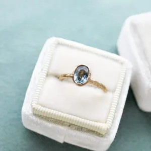 Oval Seashore Sapphire Ring