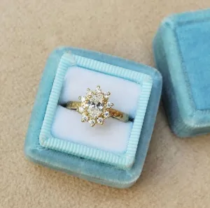 Oval Yellow Sapphire Vintage Rosetta