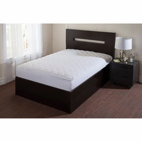 Overfilled Quilted Hypoallergenic Down Alternative Waterproof Mattress Pad Protector - White mattress pads,mattress topper,bed protection