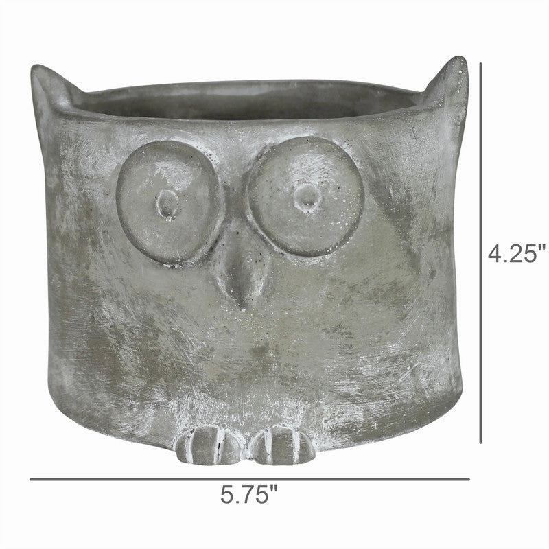 Owl Cachepot, Cement