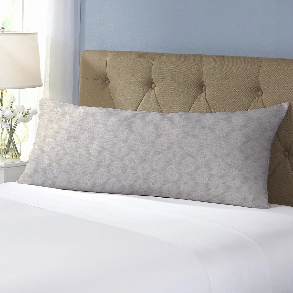 PALMETTO TAUPE Body Pillow By Kavka Designs - Taupe Ivory