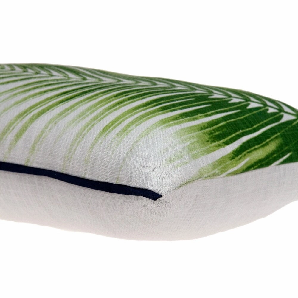 Parkland Collection Areca Tropical Green Pillow Cover With Poly Insert