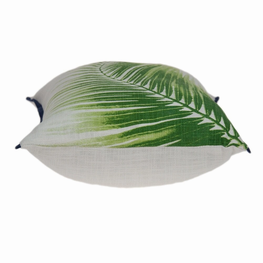 Parkland Collection Areca Tropical Green Pillow Cover With Poly Insert