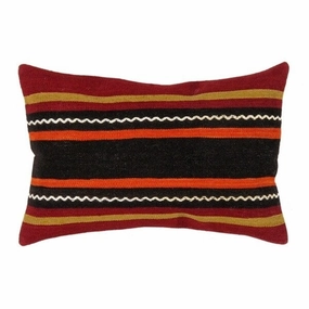 Pasargad Vintage Turkish Kilim Lumber Pillow (16" X 24") - Multi pillows,bed pillow,sleeping cushion