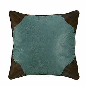 Paseo Road by HiEnd Accents Calhoun Faux Tooled Leather Euro Sham, 27"x27" pillowcases,cotton pillow covers,bed linen