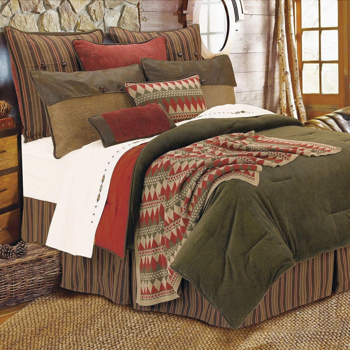 Paseo Road by Hiend Accents Wilderness Ridge Reversible Euro Sham , 27" x 27", 1PC