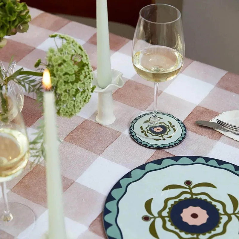 Patchwork Set of 6 Placemats, Eucalyptus