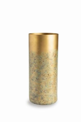 Patinated Gold Cylindrical Vase (S) | Liang & Eimil Inger I Vase,Glass Vase