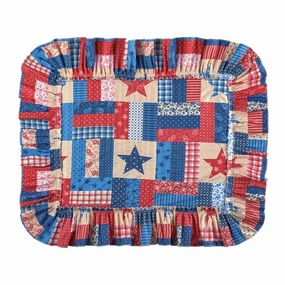 Patriotic Stars and Stripes Americana Plisse Pillow Sham - Set of 2 pillowcases,cotton pillow covers,bed linen