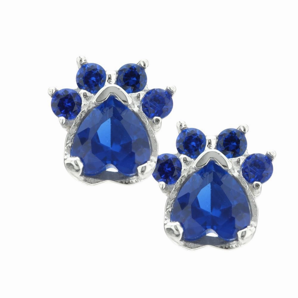 Paw Print Birthstone Earrings | Fair Trade