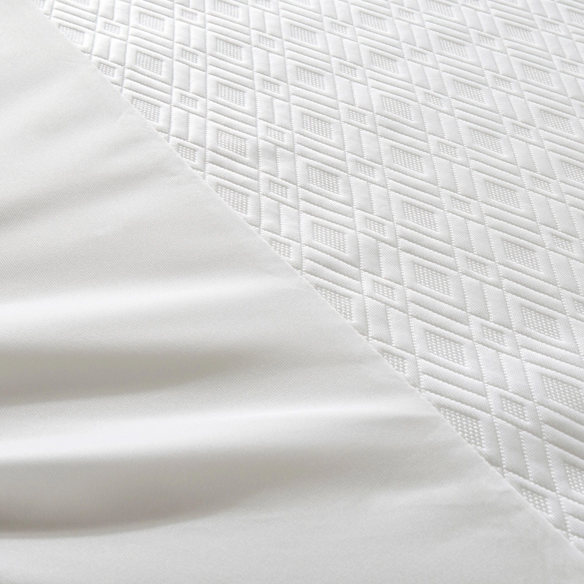 PCM Cool Touch Cooling White Mattress Pad & Protector with Elastic Deep Pocket
