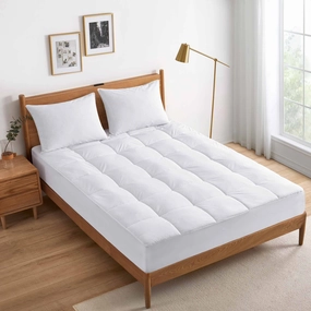 PCM Cool Touch Cooling White Mattress Pad & Protector with Elastic Deep Pocket mattress pads,mattress topper,bed protection
