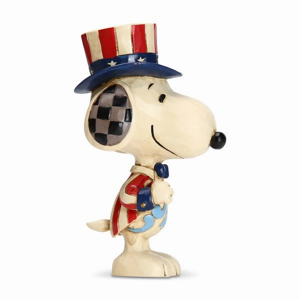 Peanuts by Jim Shore Mini Snoopy Patriotic Figurine Decorative Mirror,Home Decor Mirror