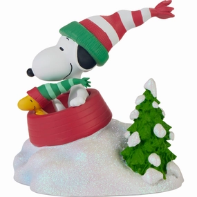 Peanuts Dashing Through The Snow Figurine Decorative Mirror,Home Decor Mirror