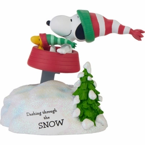 Peanuts Dashing Through The Snow Rocking Musical Decorative Mirror,Home Decor Mirror
