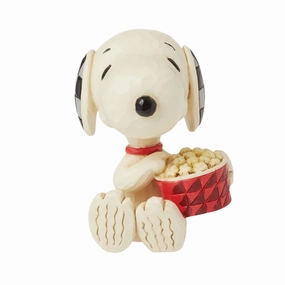Peanuts Jim Shore Snoopy with Popcorn Bowl Mini 2.75" Figurine Decorative Mirror,Home Decor Mirror