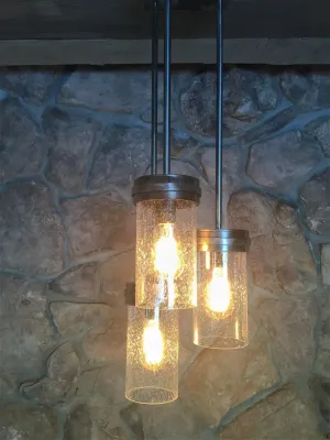 Pebble Creek Cylinder Pendant Light mattress topper, bed base