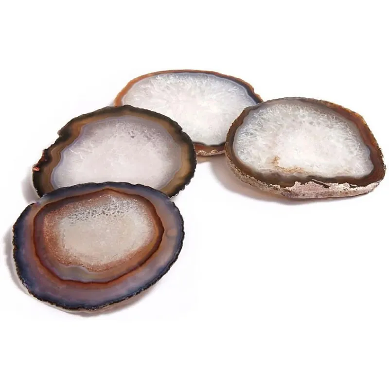 Pedra Set of 4 coasters, approx. D11.5cm, natural