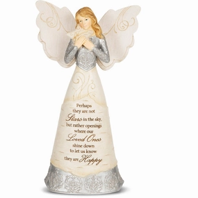 Perhaps They Are Not Stars In The Sky Sympathy Memorial Angel Figurine 9" Decorative Mirror,Home Decor Mirror