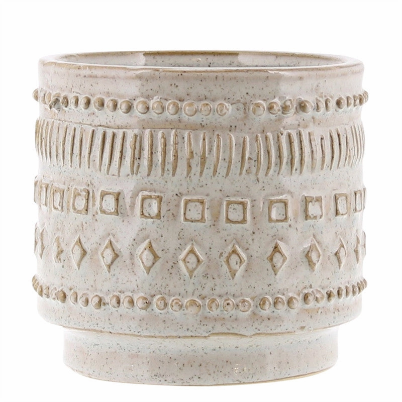 Peru Cachepot, Ceramic - Sm - White Vase,Ceramic Vase