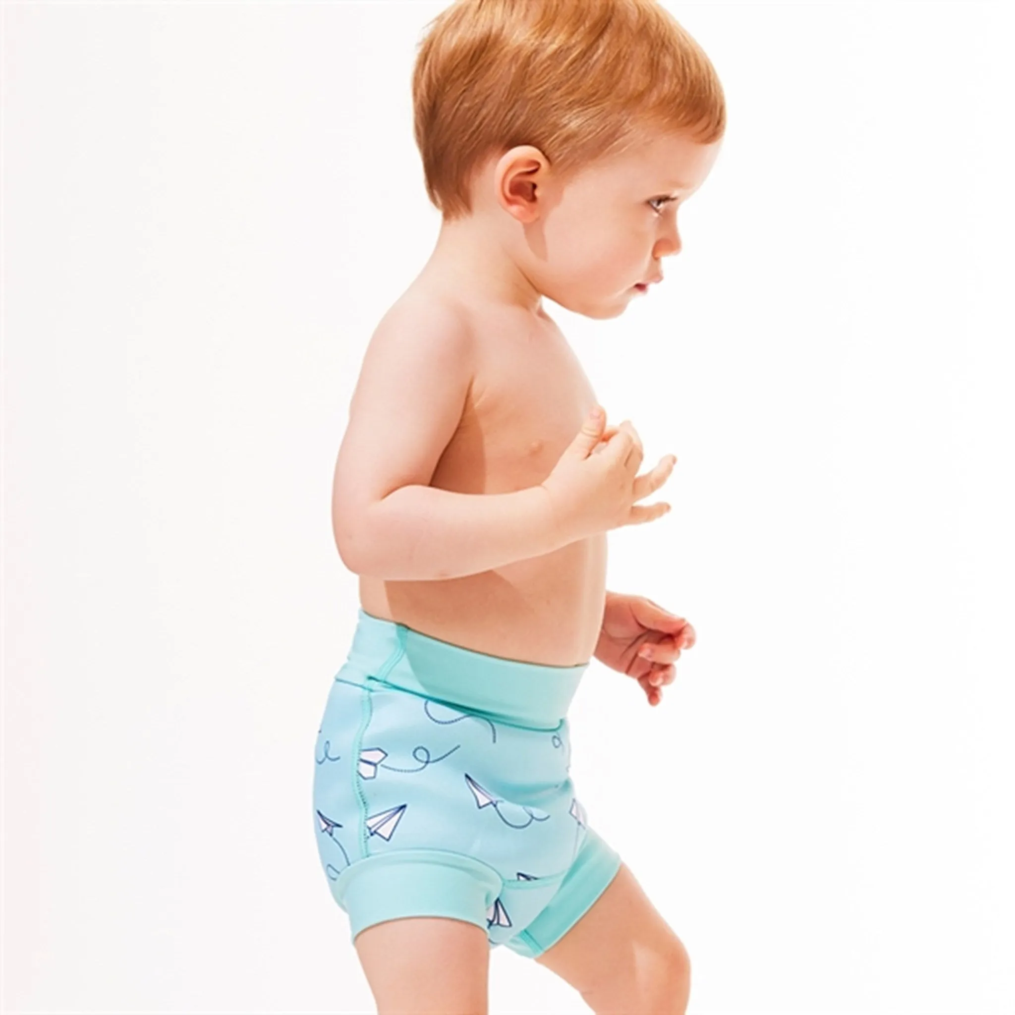 Petit Crabe Latte/Blue Multi Color Onesie with Zipper