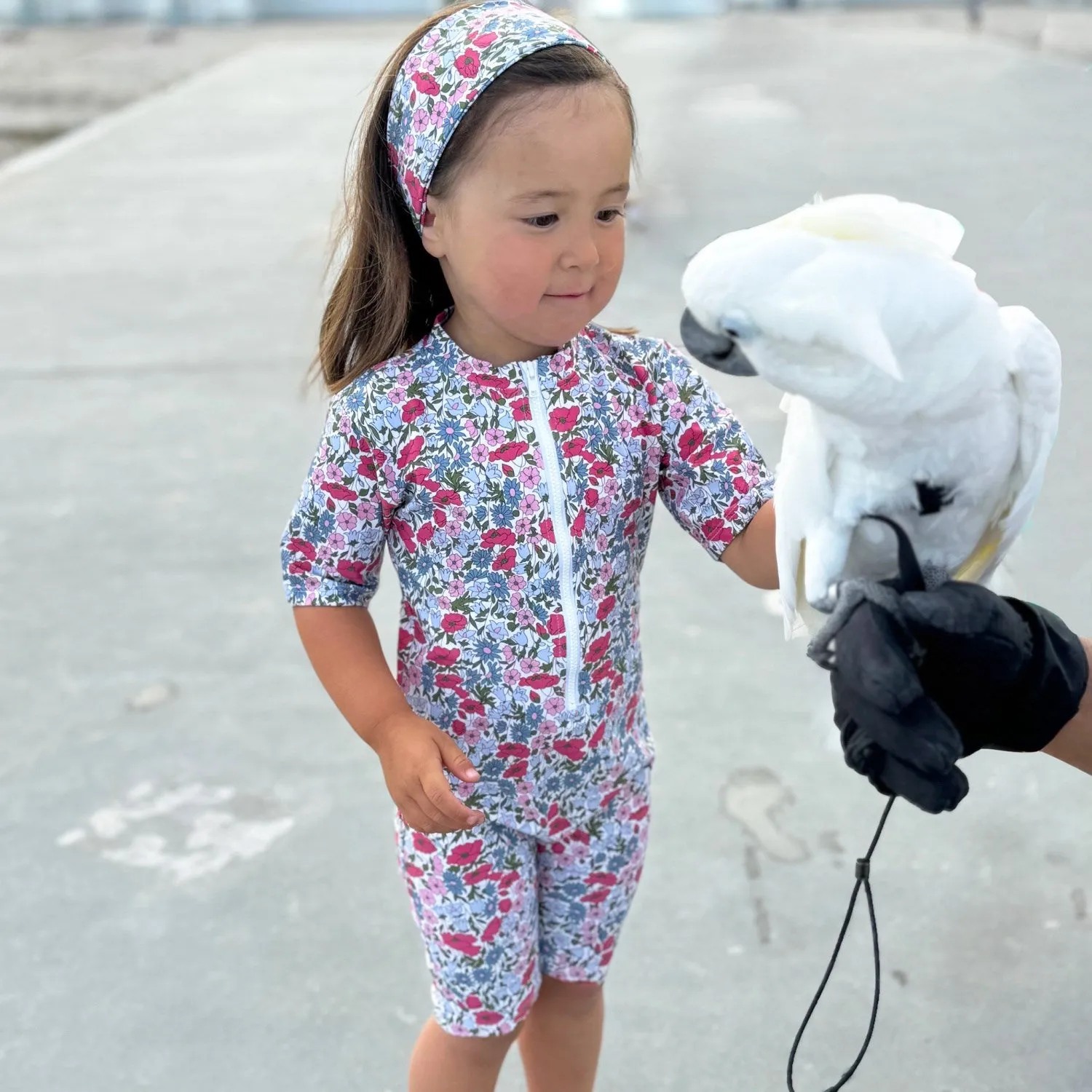 Petit Crabe Poppy & Daisy P Natsu Sunsuit S/S - Made With Liberty Fabric