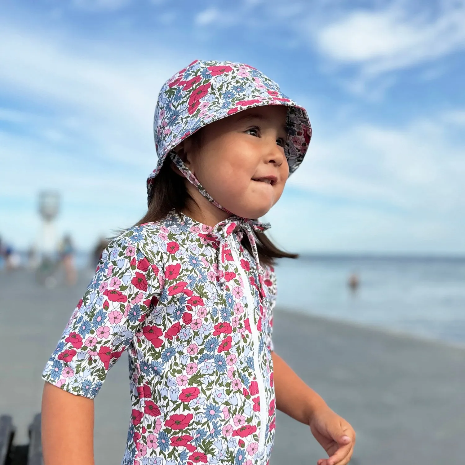 Petit Crabe Poppy & Daisy P Natsu Sunsuit S/S - Made With Liberty Fabric