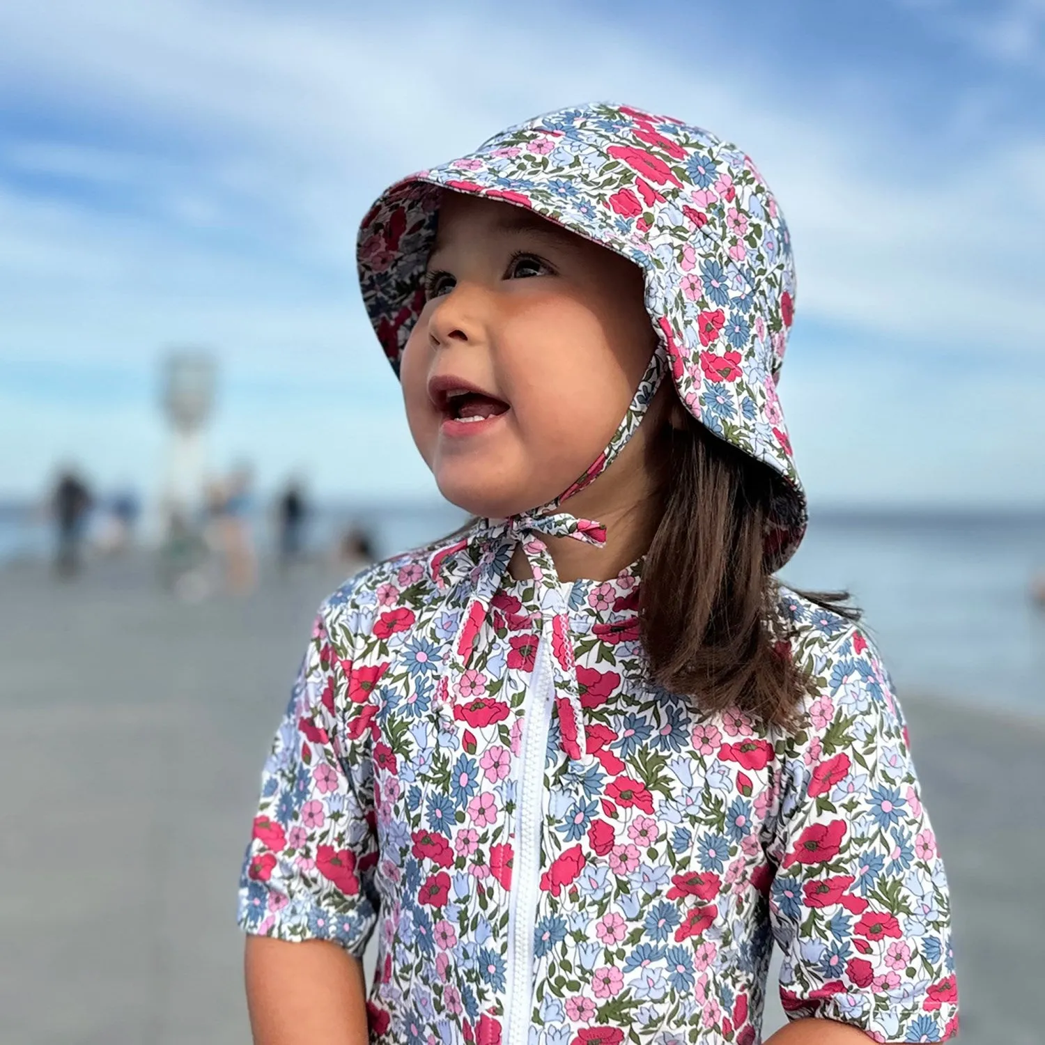 Petit Crabe Poppy & Daisy P Natsu Sunsuit S/S - Made With Liberty Fabric