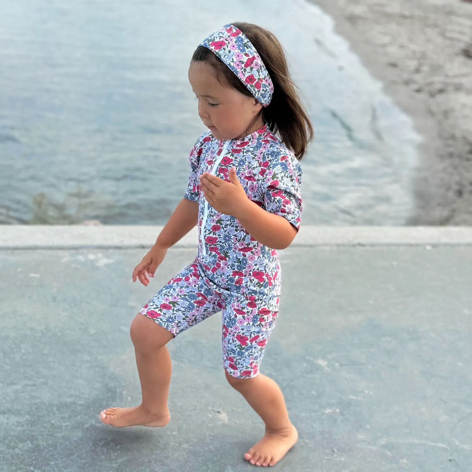 Petit Crabe Poppy & Daisy P Natsu Sunsuit S/S - Made With Liberty Fabric