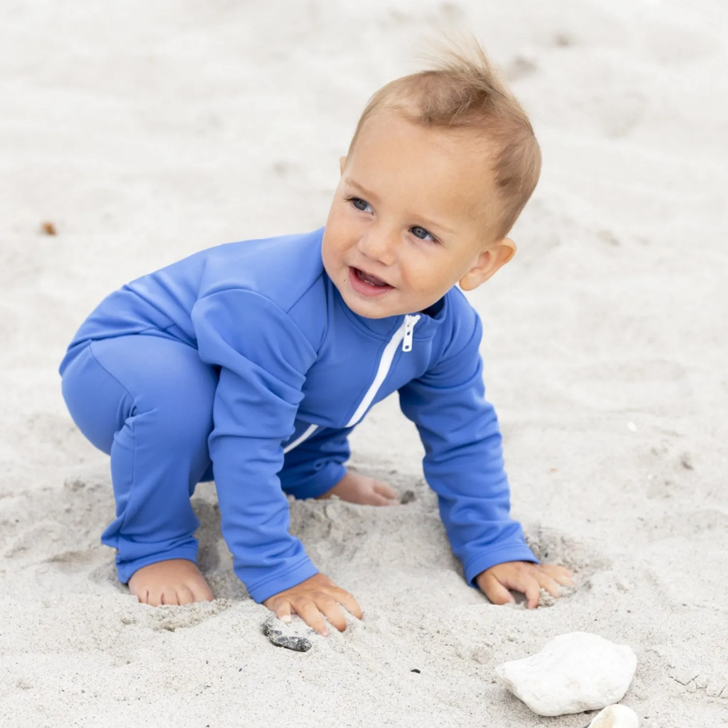 Petit Crabe Sapphire Lou Basic Sunsuit L/S