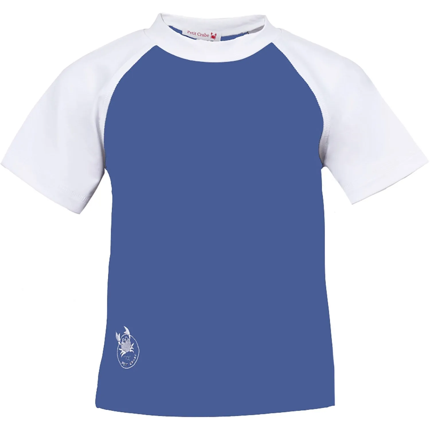 Petit Crabe Sapphire/White Raglan Uv-Swim Shirt S/S