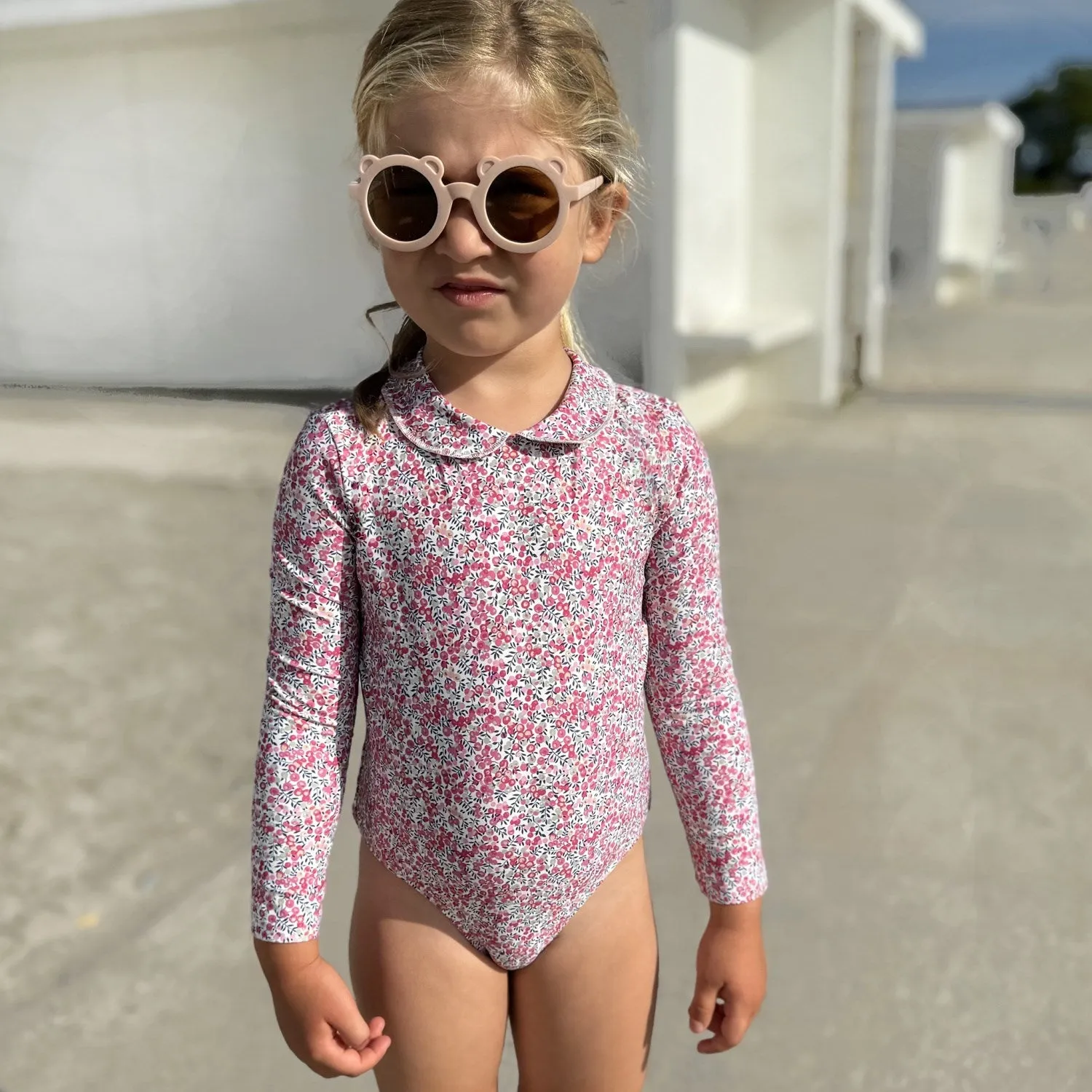 Petit Crabe Wiltshire Bud Peeter Pan Collar Swimsuit L/S - Made With Liberty Fabric