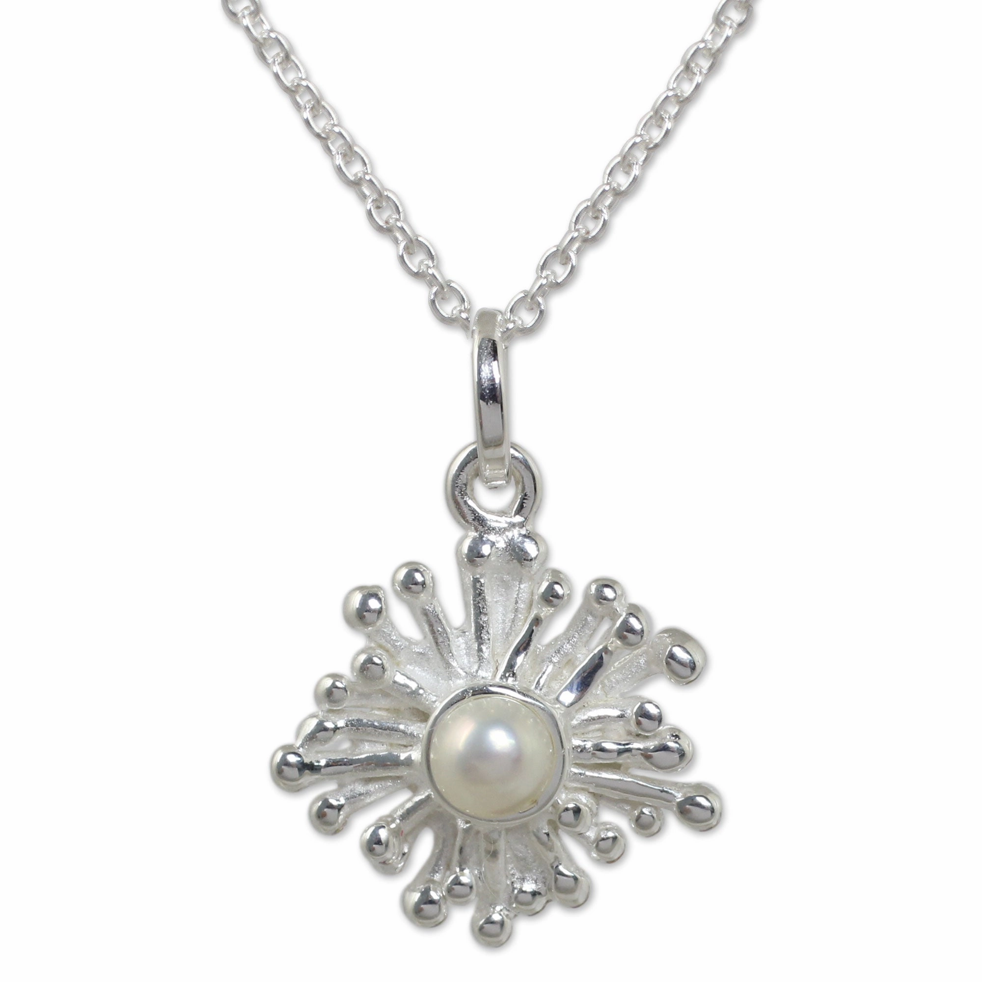 Petite Seaflower Sterling Silver Necklace