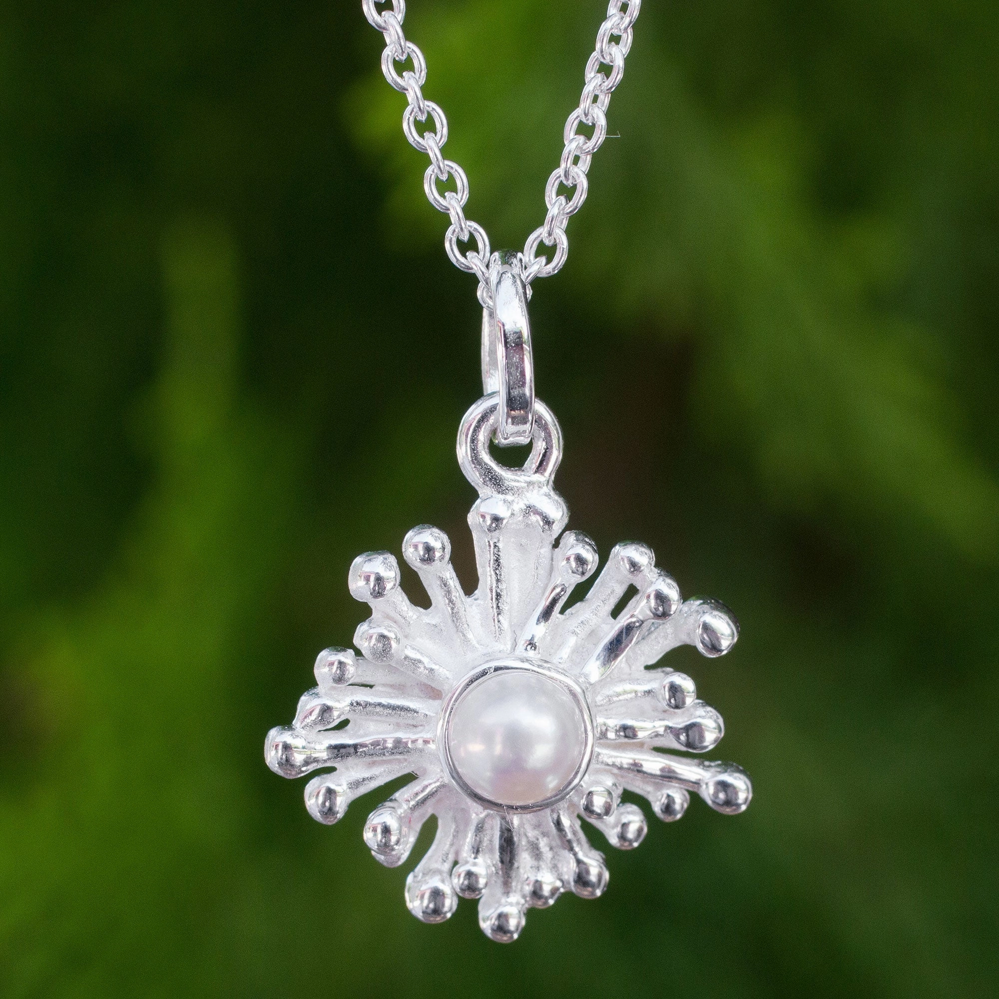 Petite Seaflower Sterling Silver Necklace